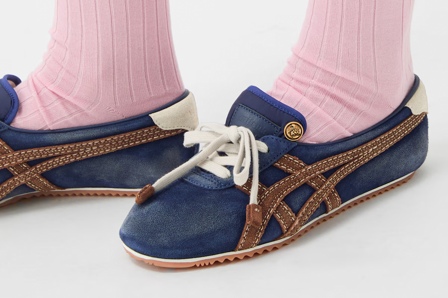 Tênis Onitsuka Tiger x Versace TAI-CHI Sakura Suede Sneakers Blue Azul