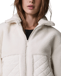 Blusa Alo Yoga Sherpa Edge Bomber Ivory Bege - Alo Yoga - w4535r - 1