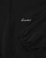 Vista traseira Blusa Fear of God Essentials Sporty Nylon Half Zip Jet Black Preto