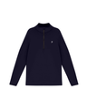 Blusa Slyce Classics Piquet Quarter Zip Azul Marinho
