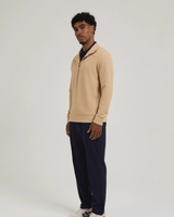 Vista na caixa Blusa Slyce Classics Piquet Quarter Zip Bege