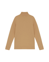 Vista lateral Blusa Slyce Classics Piquet Quarter Zip Bege