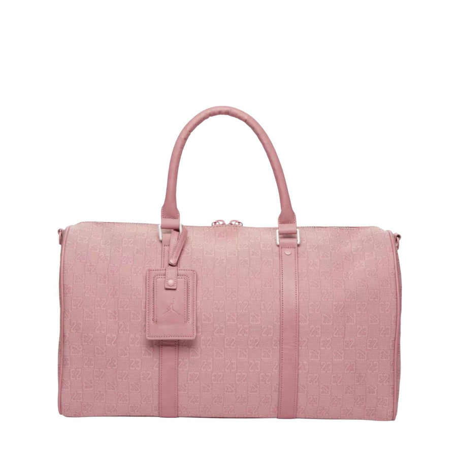Vista lateral Bolsa Nike Air Jordan Monogram Duffle Bag Rosa