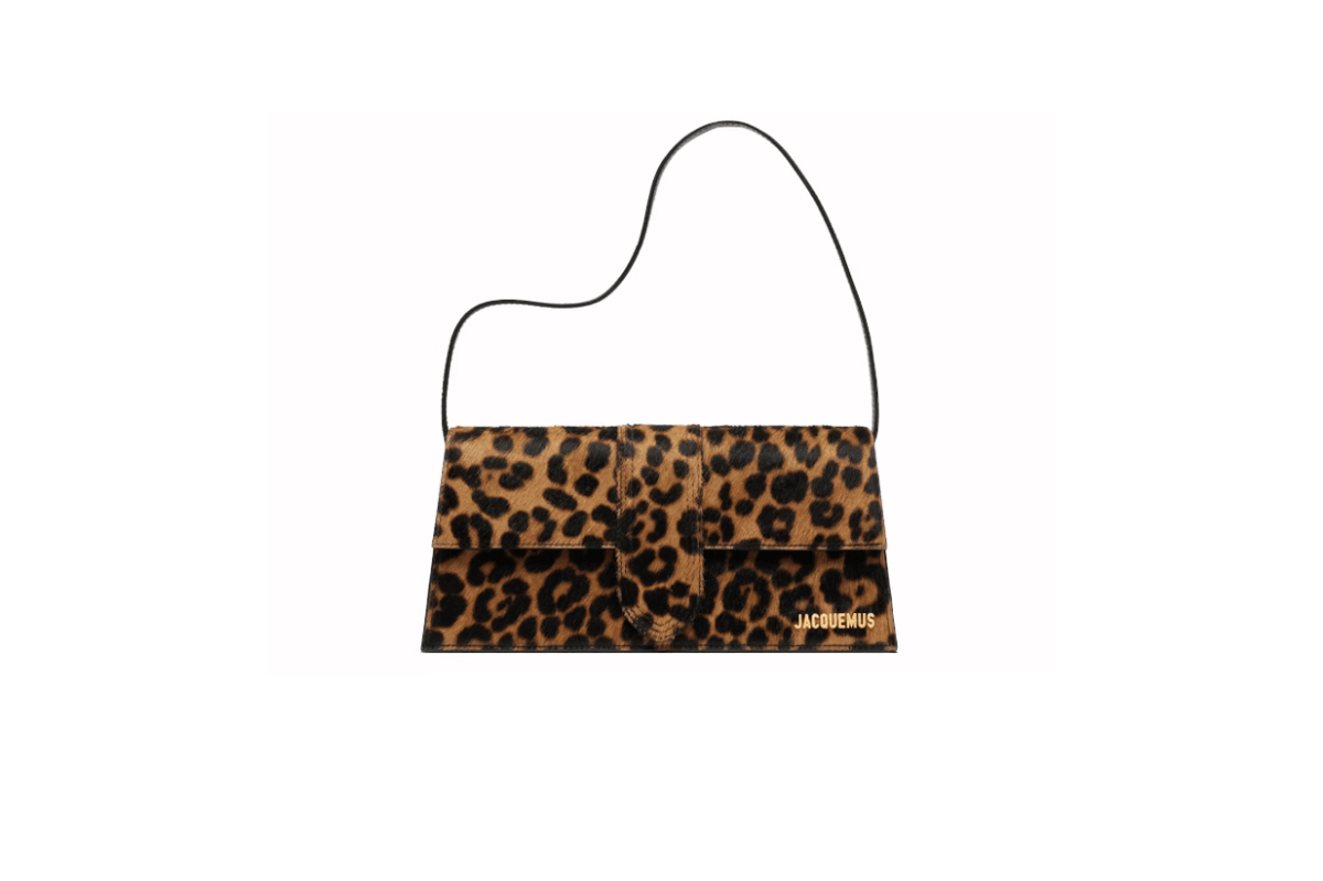 Bolsa Jacquemus Le Bambino Long Flap Bag Leopard Print