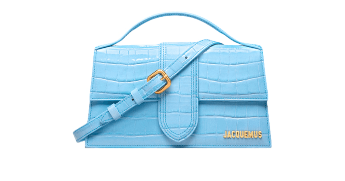 バッグ ILLBROSxNewJackBoogie Record bag BLUE Bolsa Jacquemus Le Grand Bambino Crossbody Flap Bag Croco Embossed