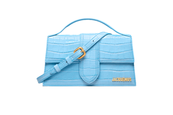 Bolsa Jacquemus Le Grand Bambino Crossbody Flap Bag Croco Embossed