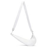 Vista lateral Bolsa Nike x Jacquemus Small Swoosh Bag Branco