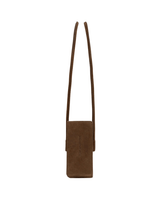 Vista superior Bolsa Saint Studio Luci Cacto Suede Avelã Marrom