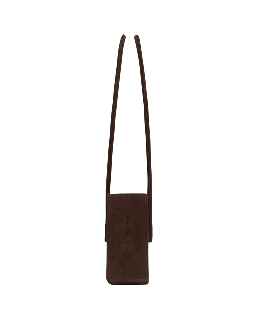 Vista superior Bolsa Saint Studio Luci Cacto Suede Café Marrom