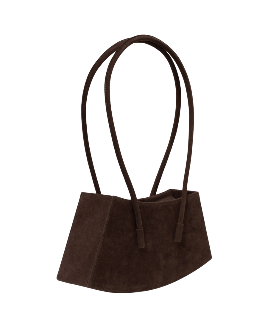 Vista traseira Bolsa Saint Studio Luci Cacto Suede Café Marrom