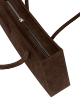 Vista frontal Bolsa Saint Studio Luci Cacto Suede Café Marrom