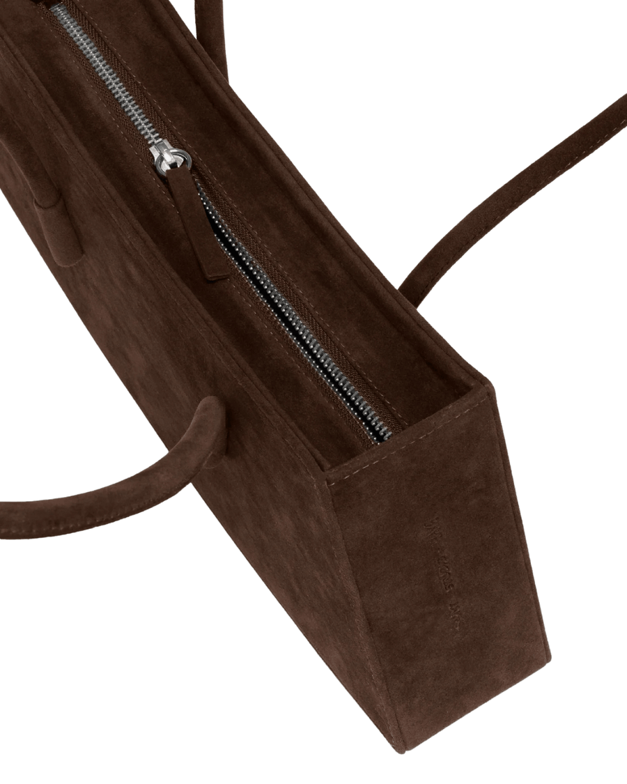 Vista frontal Bolsa Saint Studio Luci Cacto Suede Café Marrom