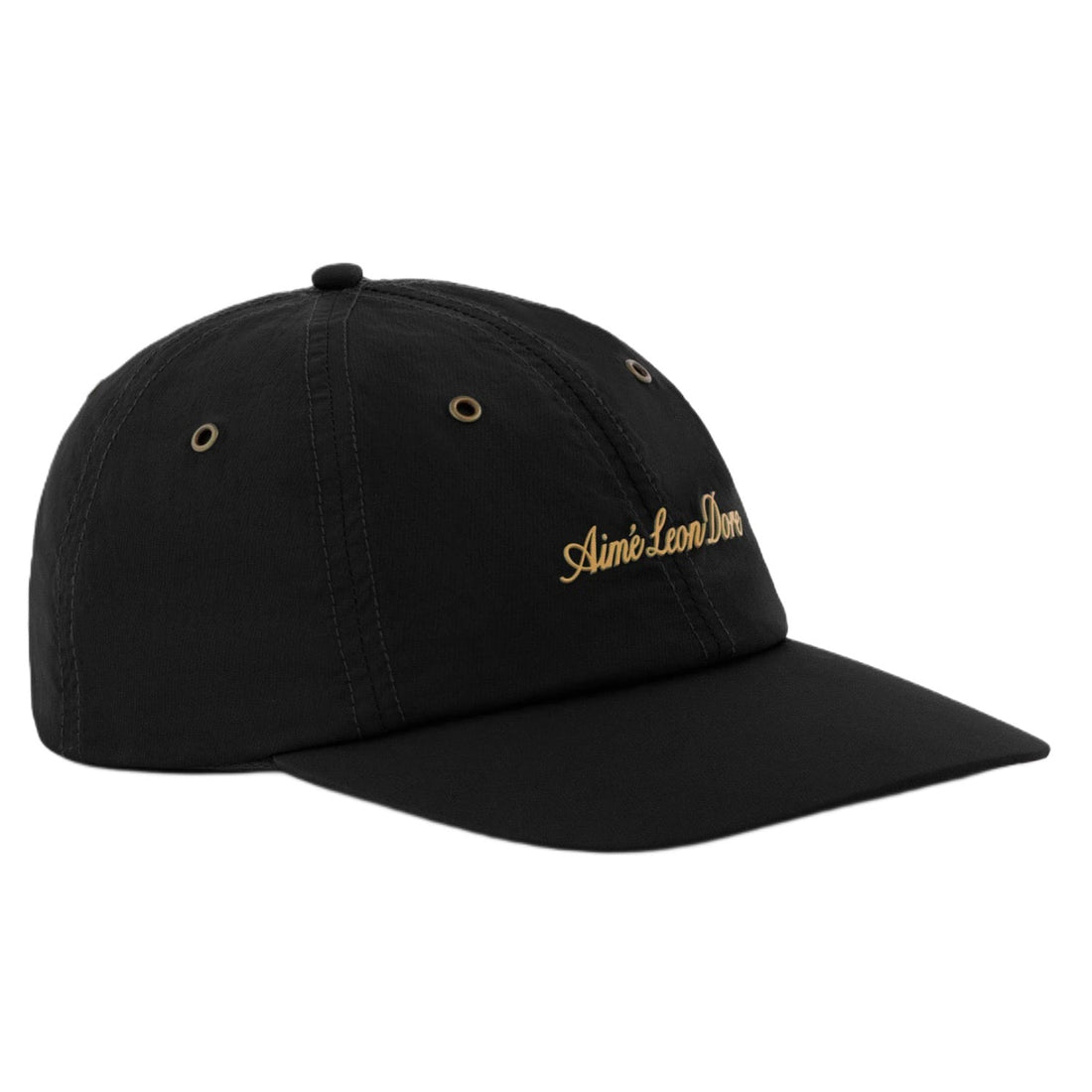 Boné 6 Panel Aimé Leon Dore Script Sport Black Preto - Aimé Leon Dore - SCRIPTSPORT