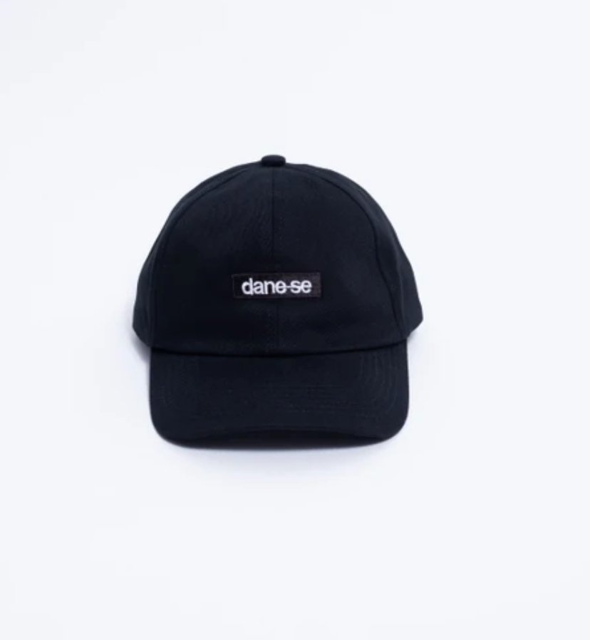 Vista lateral Boné 6 Panel Mini Dane-se Preto