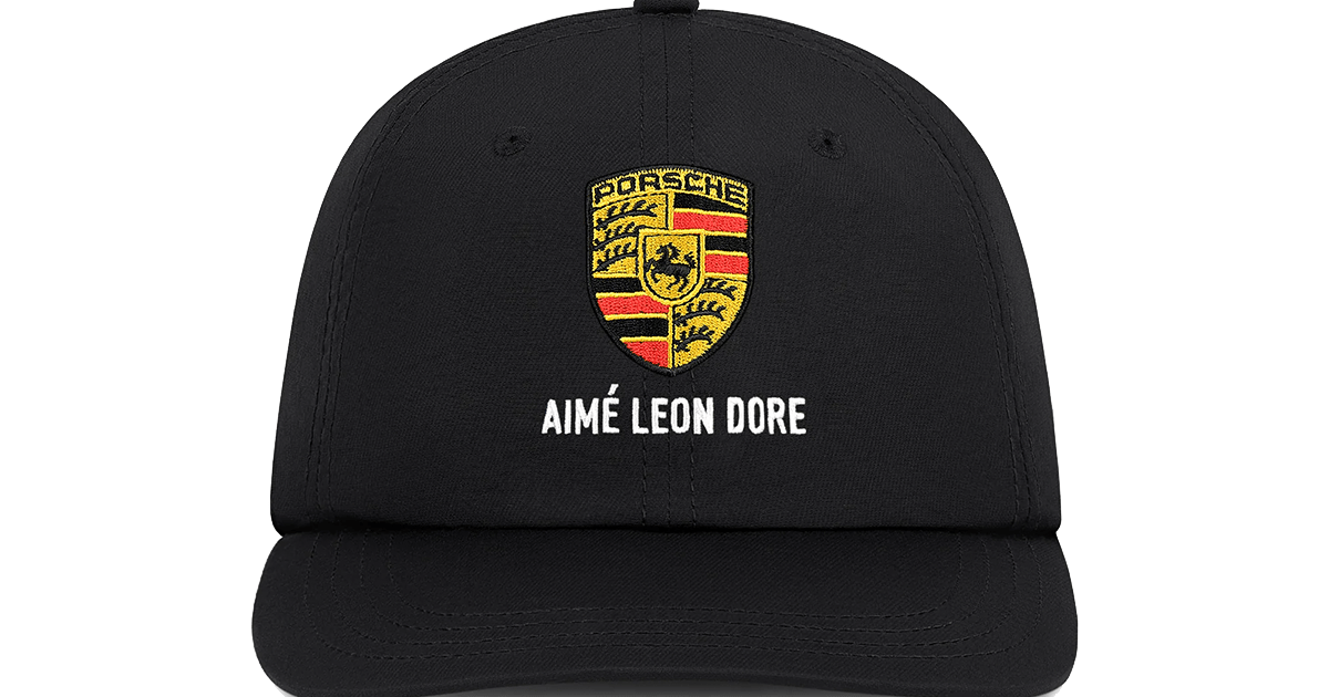 Boné Aimé Leon Dore Porsche Nylon Logo Jet Black Preto por R