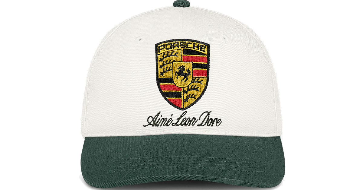 Boné Aimé Leon Dore x Porsche Colorblock Logo Pristine Off White