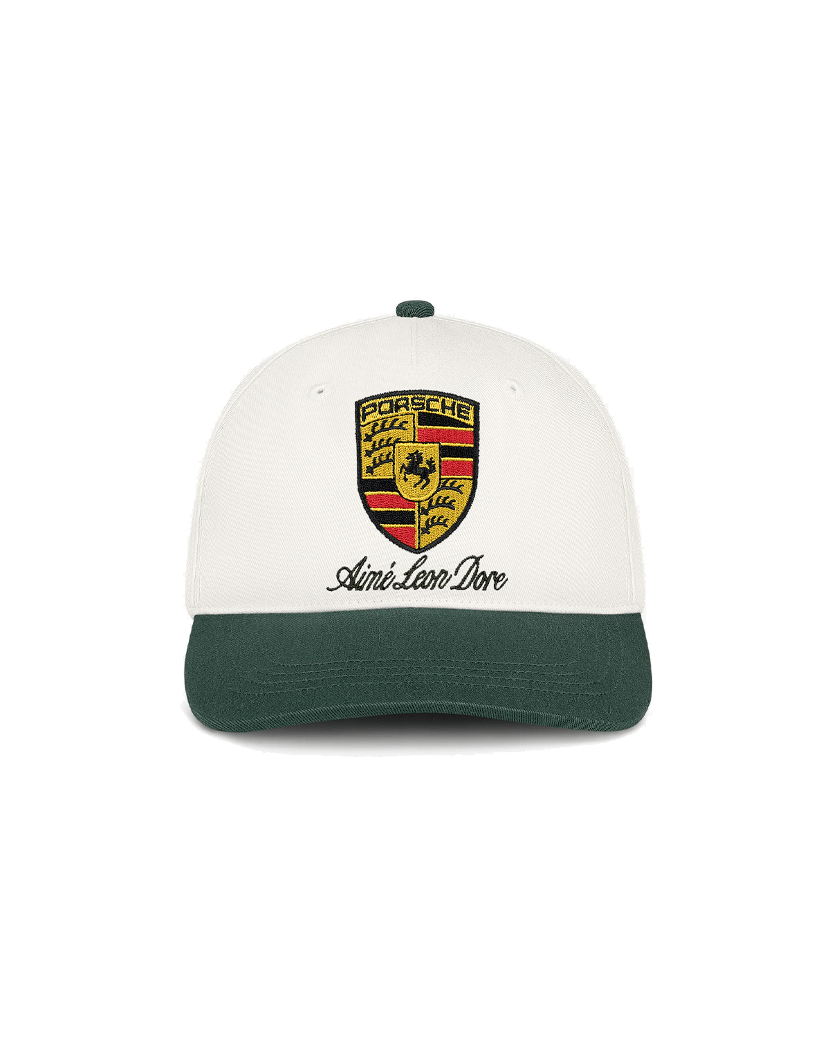 Boné Aimé Leon Dore x Porsche Colorblock Logo Pristine Off White