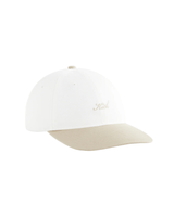 Vista lateral Boné Kith Script Logo Classic Cap Canvas Bege Branco