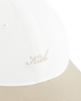 Vista superior Boné Kith Script Logo Classic Cap Canvas Bege Branco