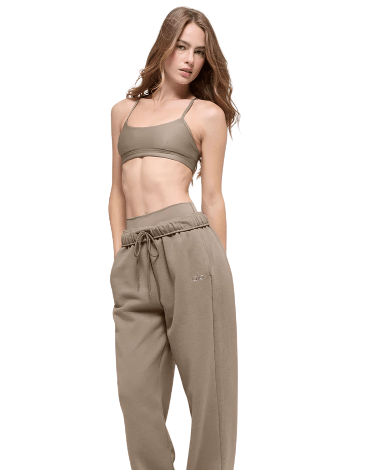 Calça Alo Yoga Accolade Straight Leg Gravel Bege - Alo Yoga - 