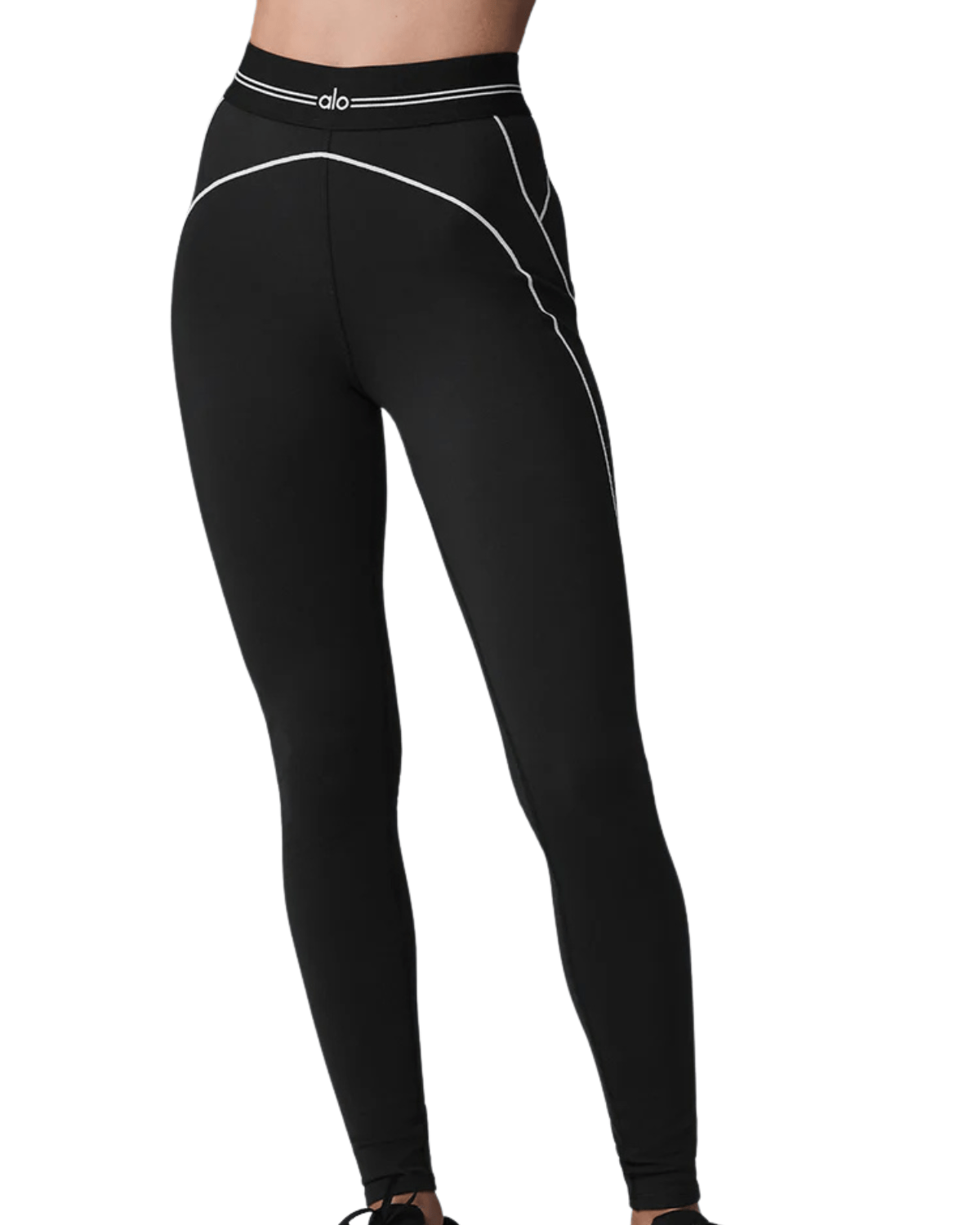 Calça Alo Yoga Airbrush High - Waist Heart Throb Preto - Alo Yoga - 