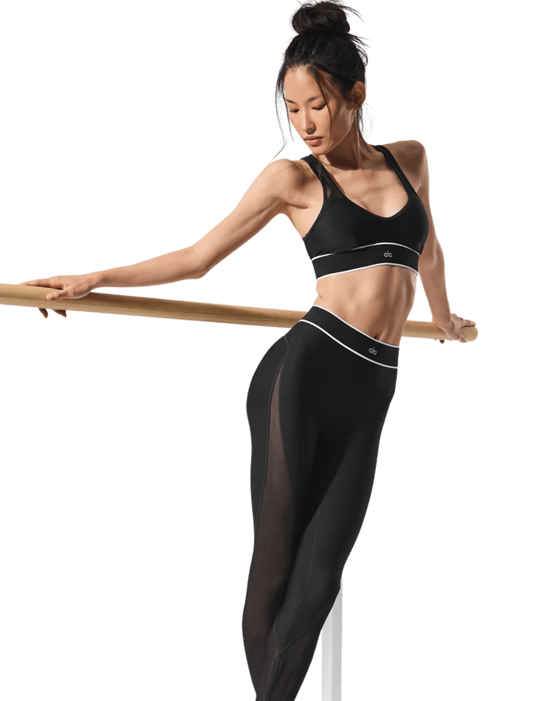 Calça Alo Yoga Airlift Mesh High - Waist Darling Stirrup Legging Preto - Alo Yoga - w54197r_01 - 1