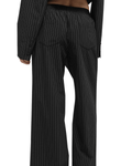 Calça Alo Yoga Pinstripe Daylight Boxer (Regular) Black/Titanium Preto - Alo Yoga - w54260r - 1