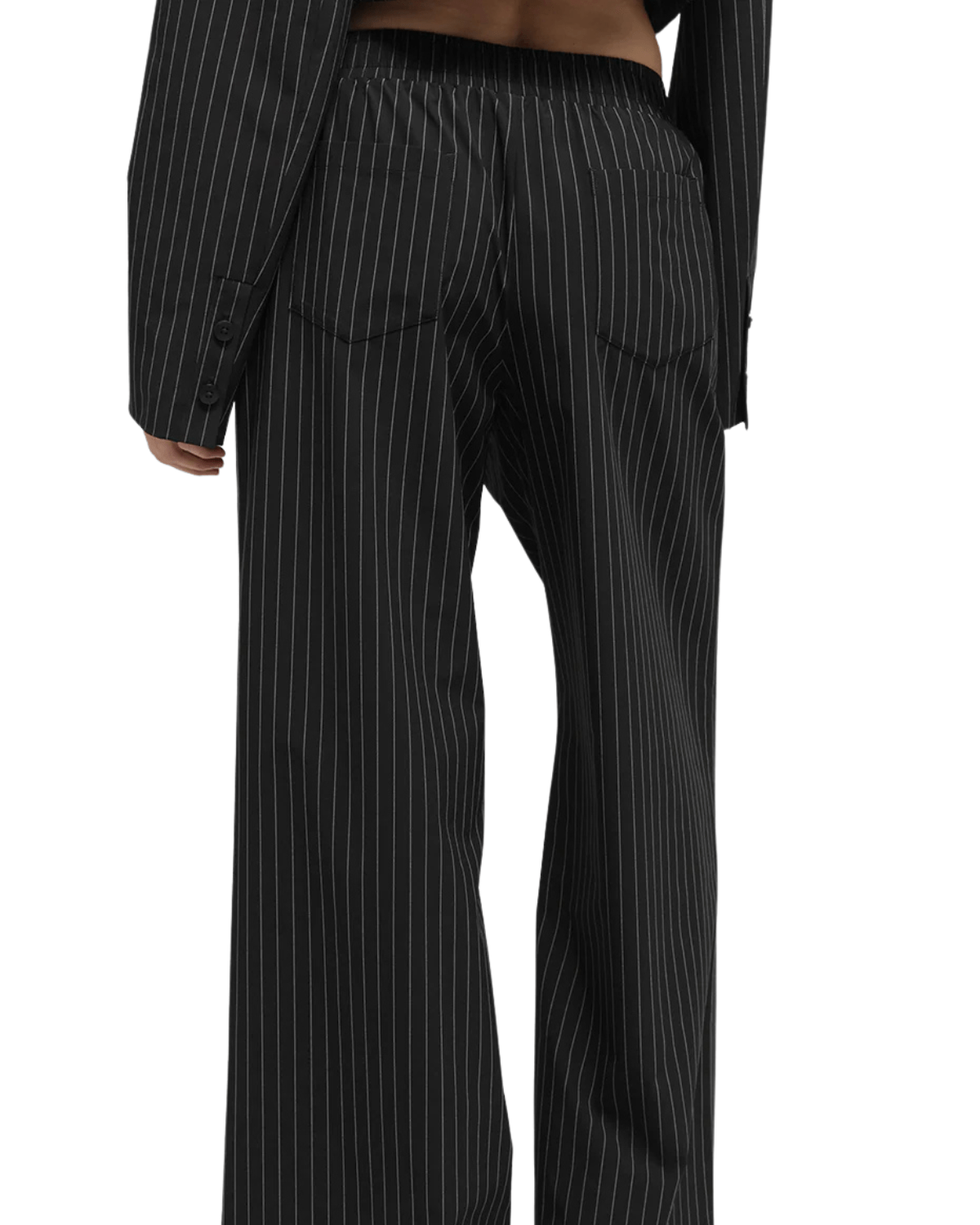 Calça Alo Yoga Pinstripe Daylight Boxer (Regular) Black/Titanium Preto - Alo Yoga - w54260r - 1