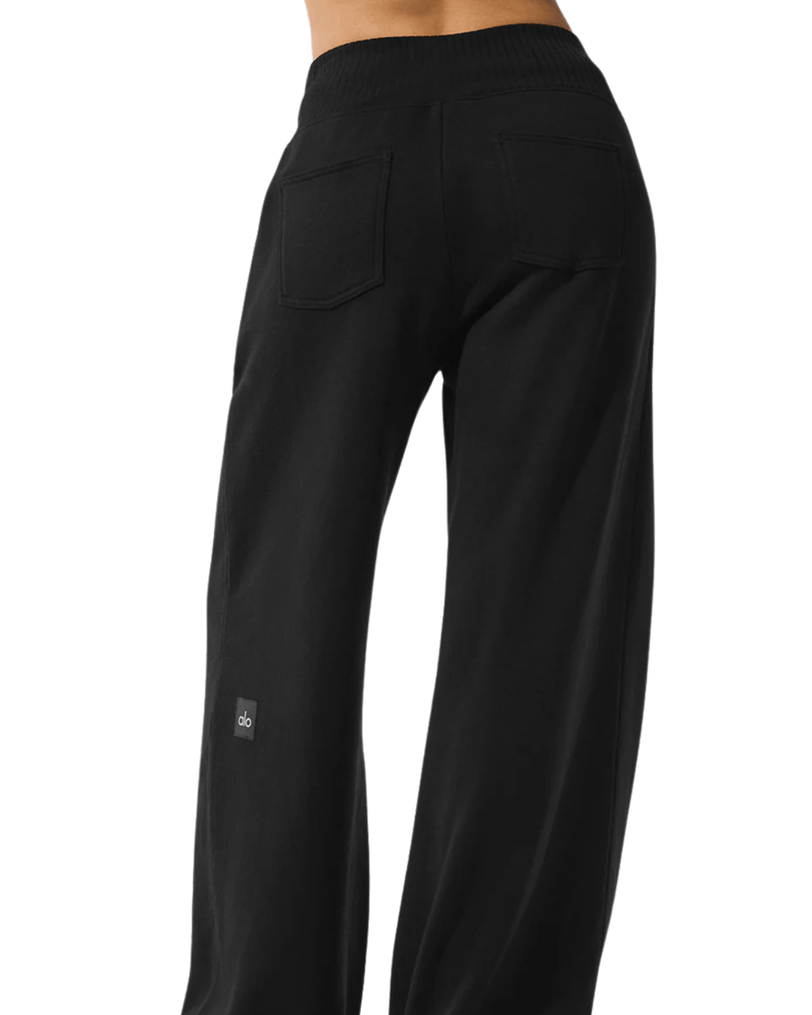 Vista superior Calça Alo Yoga Serenity Wide Leg Preto
