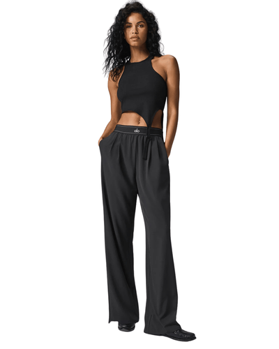Calça Alo Yoga Suit Up Trouser (Long) Preto