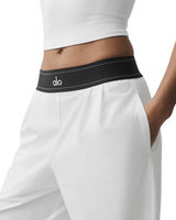 Calça Alo Yoga Suit Up Trouser (Regular) White Branco