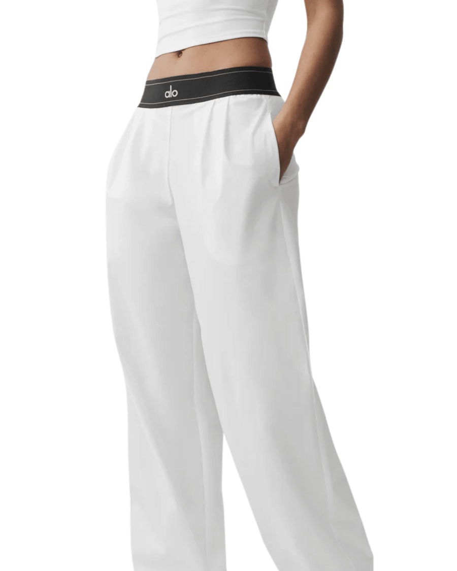 Calça Alo Yoga Suit Up Trouser (Regular) White Branco