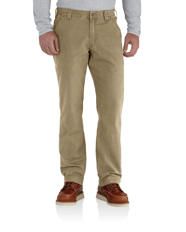 Calça Carhartt Men's Work - Relaxed Fit - Rugged Flex® - Canvas Bege em bege original na LK Sneakers