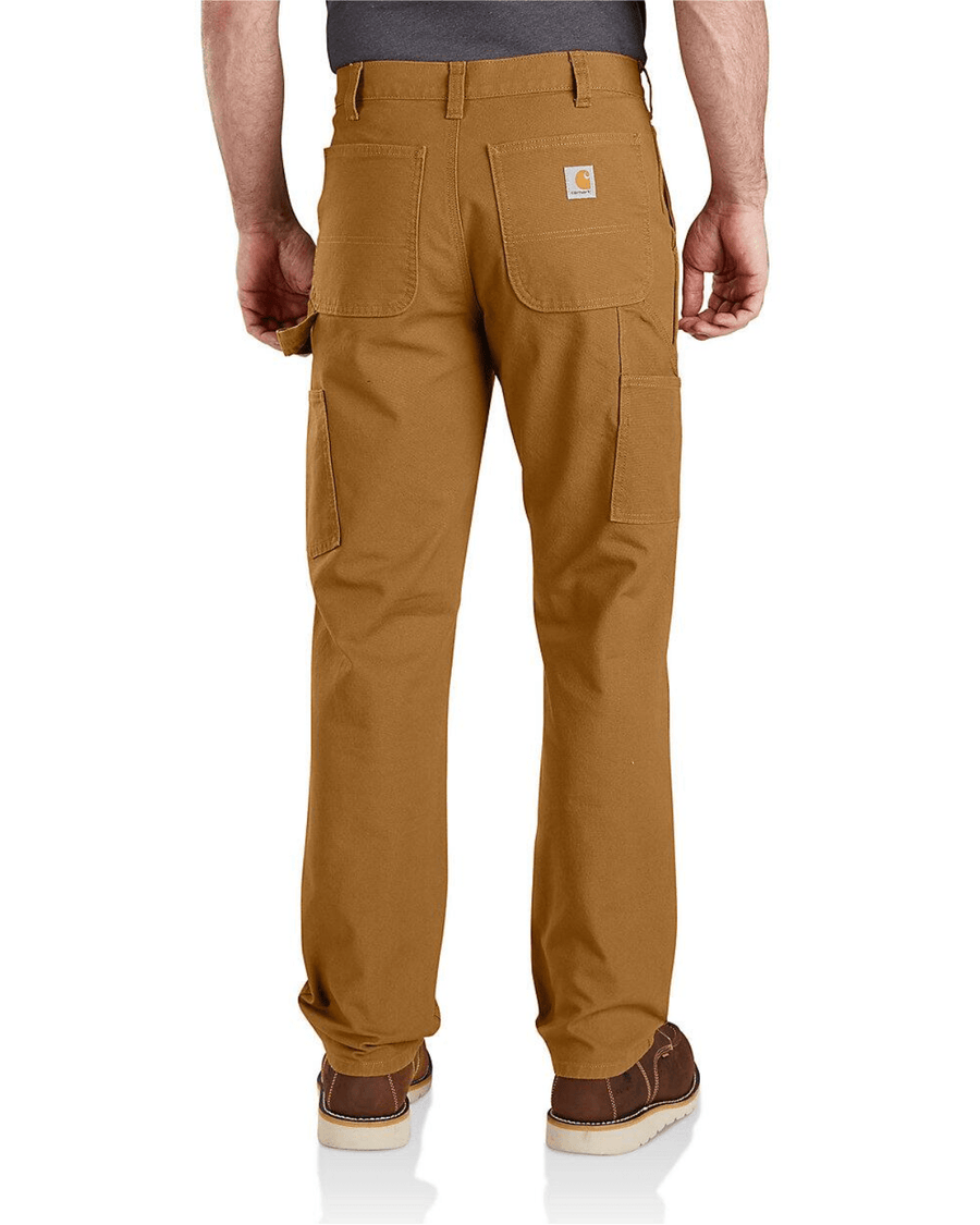 Vista lateral Calça Carhartt Men's Work - Relaxed Fit - Rugged Flex® - Canvas Marrom