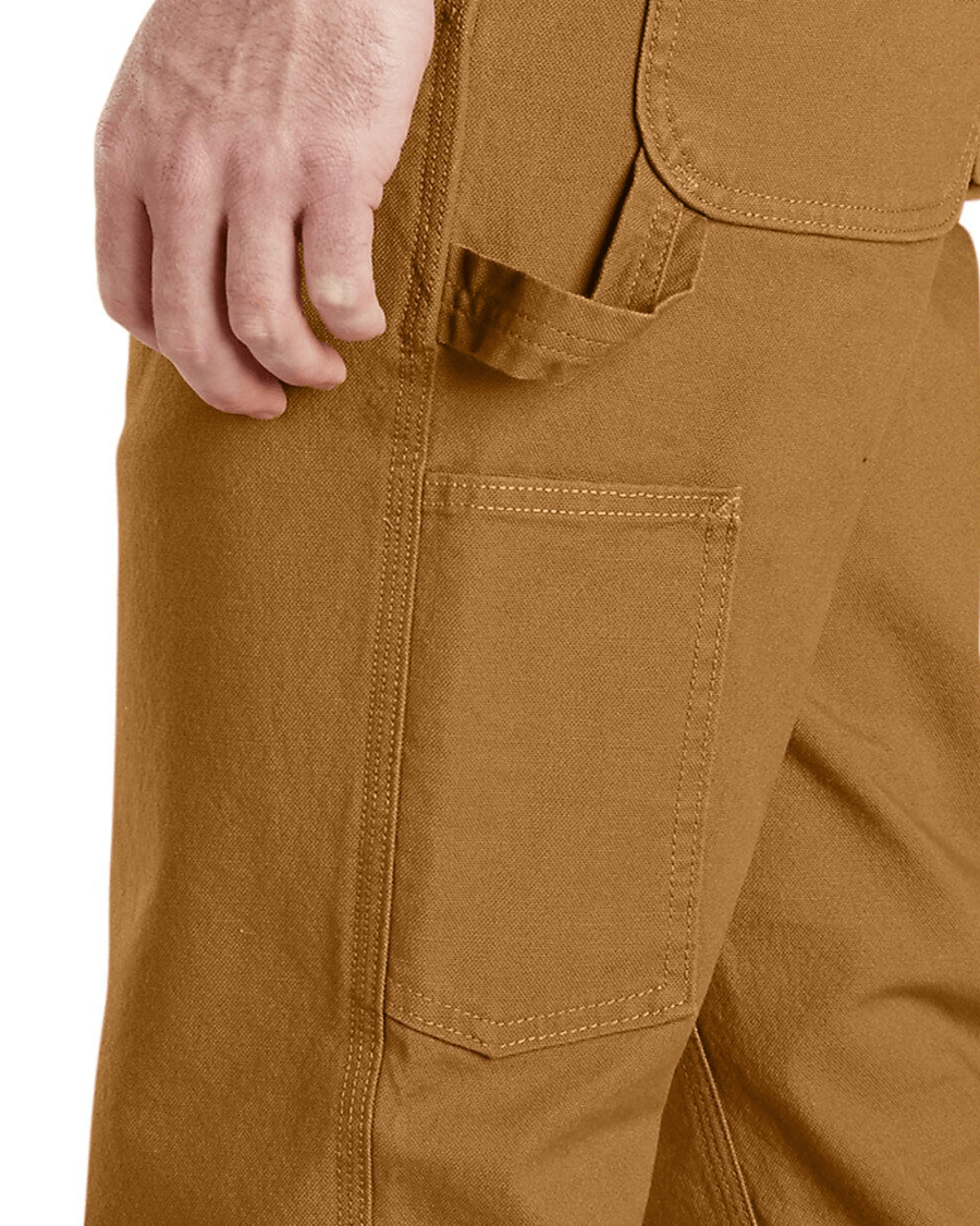 Vista frontal Calça Carhartt Men's Work - Relaxed Fit - Rugged Flex® - Canvas Marrom