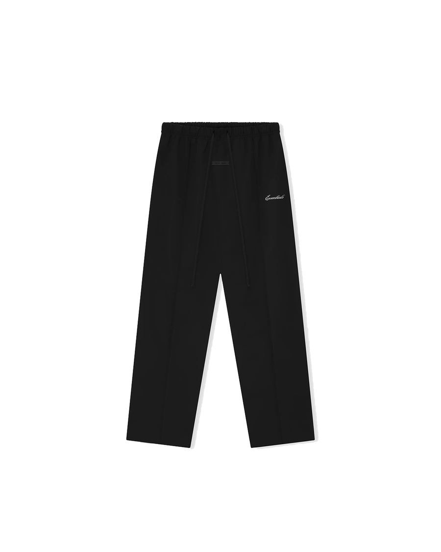 Calça Fear Of God Essentials Sporty Nylon Relaxed Trackpant Jet Black Preto em preto original na LK Sneakers