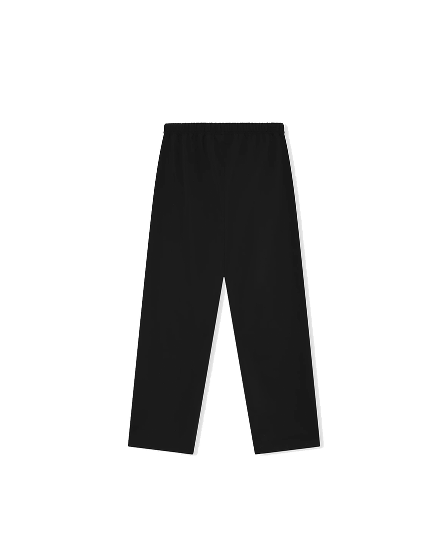 Vista lateral Calça Fear Of God Essentials Sporty Nylon Relaxed Trackpant Jet Black Preto