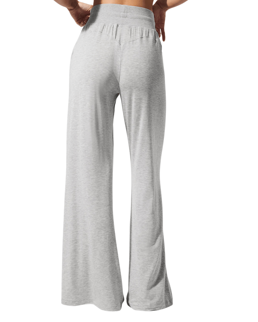 Vista superior Calça Flare Alo Yoga Semi-Sheer Delicate Lounge Cinza