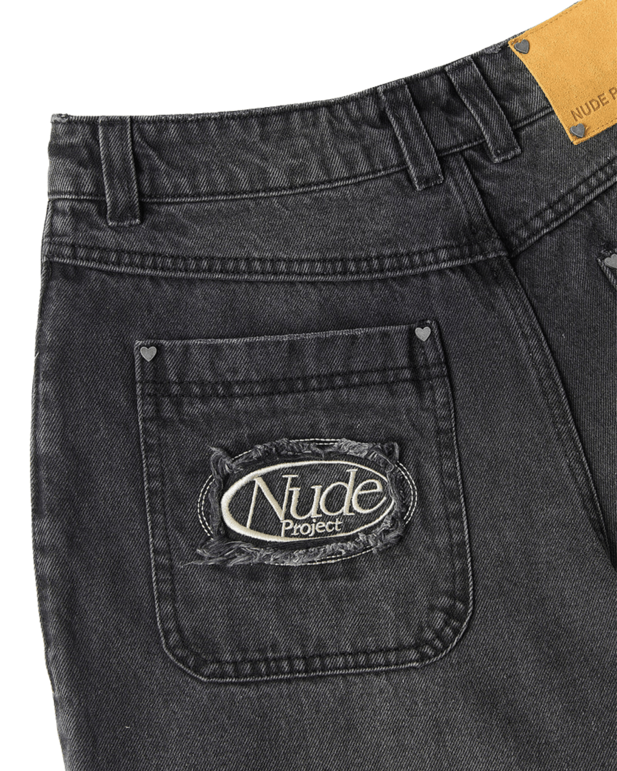 Vista frontal Calça Nude Project Jeans Old Baggy Black Preto