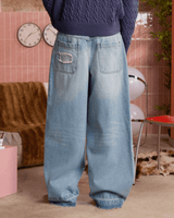 Vista em detalhe Calça Nude Project Jeans Old Baggy Blue Azul