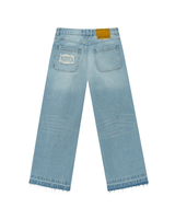 Vista lateral Calça Nude Project Jeans Old Baggy Blue Azul