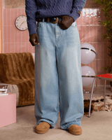 Vista do solado Calça Nude Project Jeans Old Baggy Blue Azul
