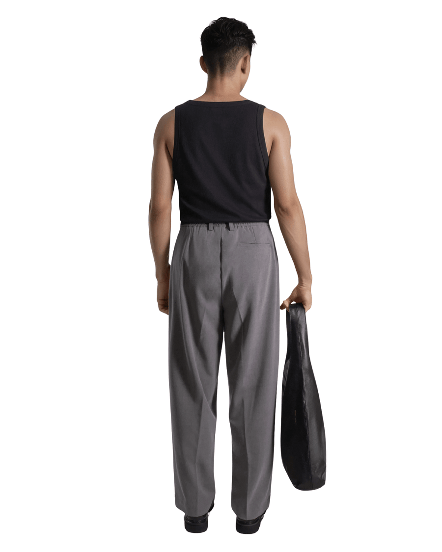 Vista superior Calça Saint Studio Alfaiataria Leve Prega Dupla Cinza