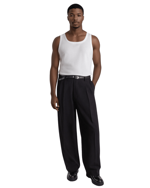 Calça Saint Studio Alfaiataria Leve Prega Dupla Preta