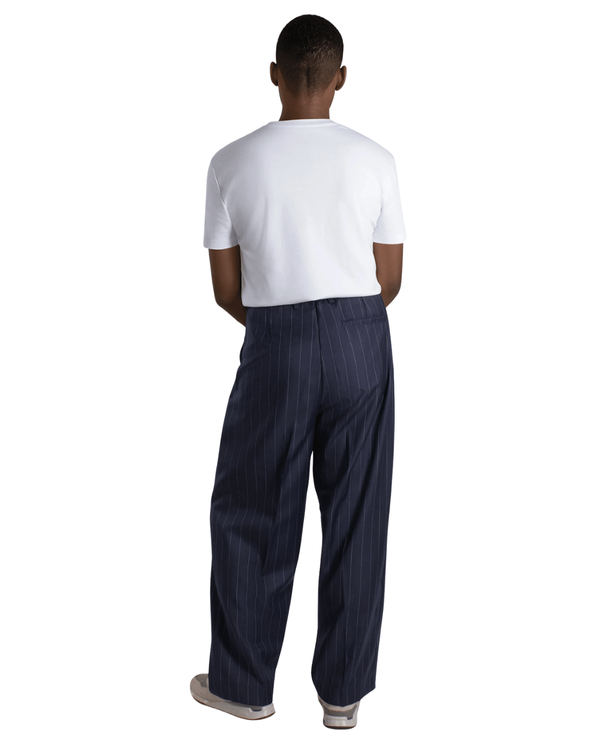 Calça Saint Studio Alfaiataria Risca de Giz Azul Marinho | LK Sneakers