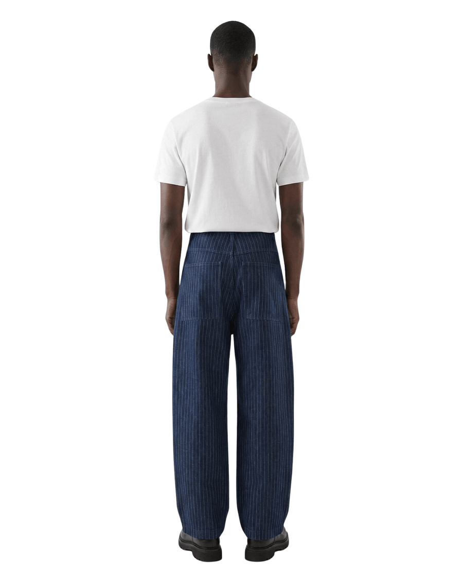 Calça Saint Studio Jeans Baggy Risca de Giz Azul