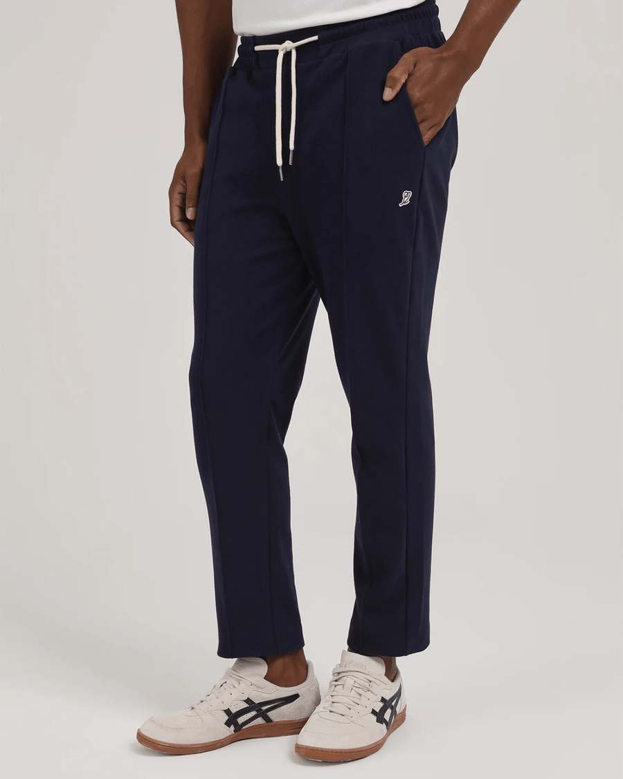 Vista frontal Calça Slyce Classics Piquet Azul