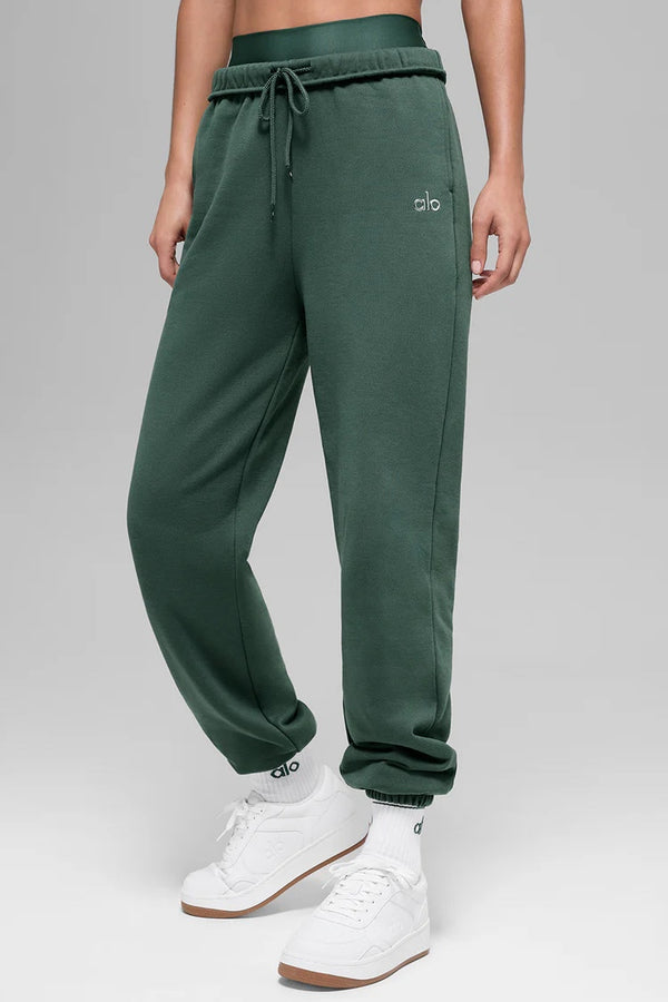 Accolade Straight Leg Sweatpant - Charcoal Green