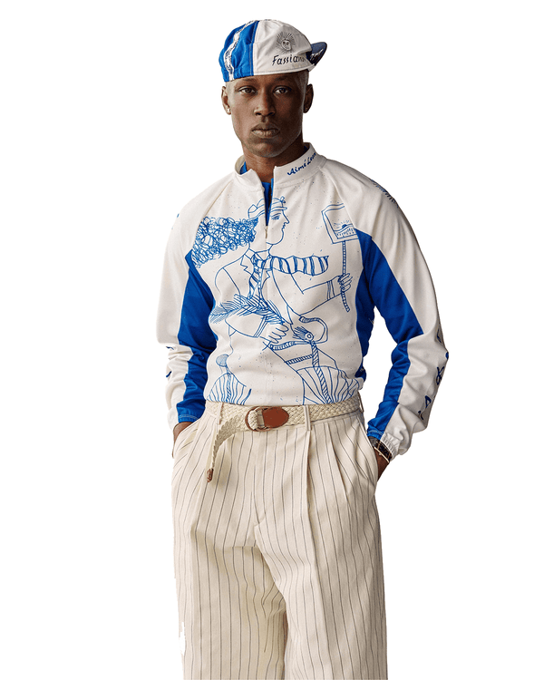 Camisa Aimé Leon Dore Fassianos Half-Zip Cycling Off White por R
