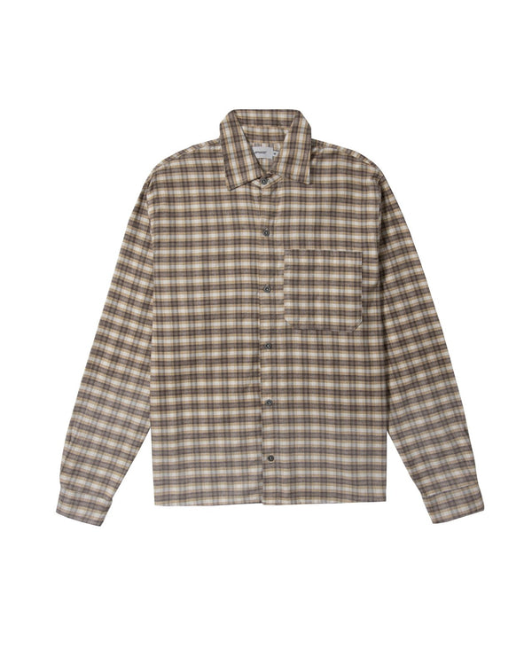 Camisa Aphase Check - Light Yellow Bege em bege original na LK Sneakers